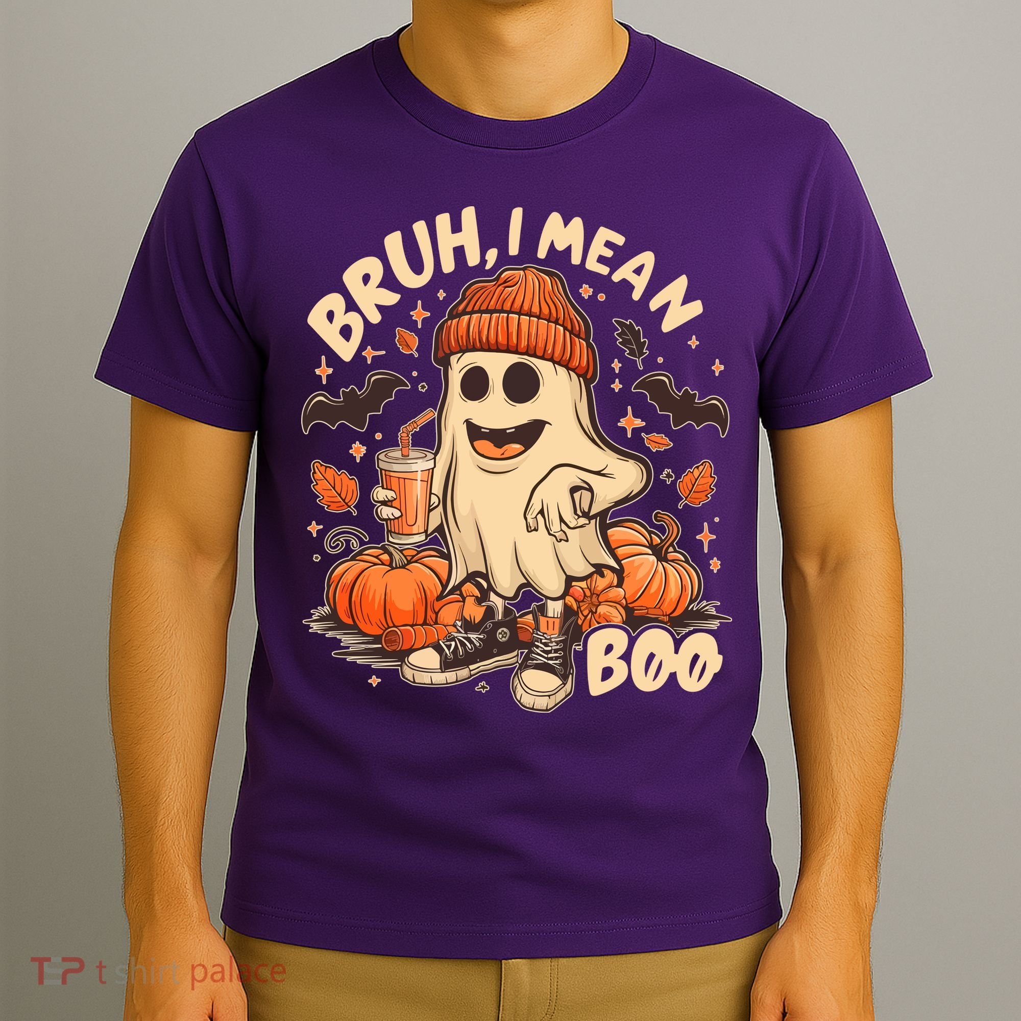 Funny Halloween Bruh I Mean Boo Ghost T-Shirt