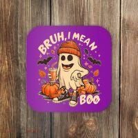 Funny Halloween Bruh I Mean Boo Ghost Coaster thumb 0