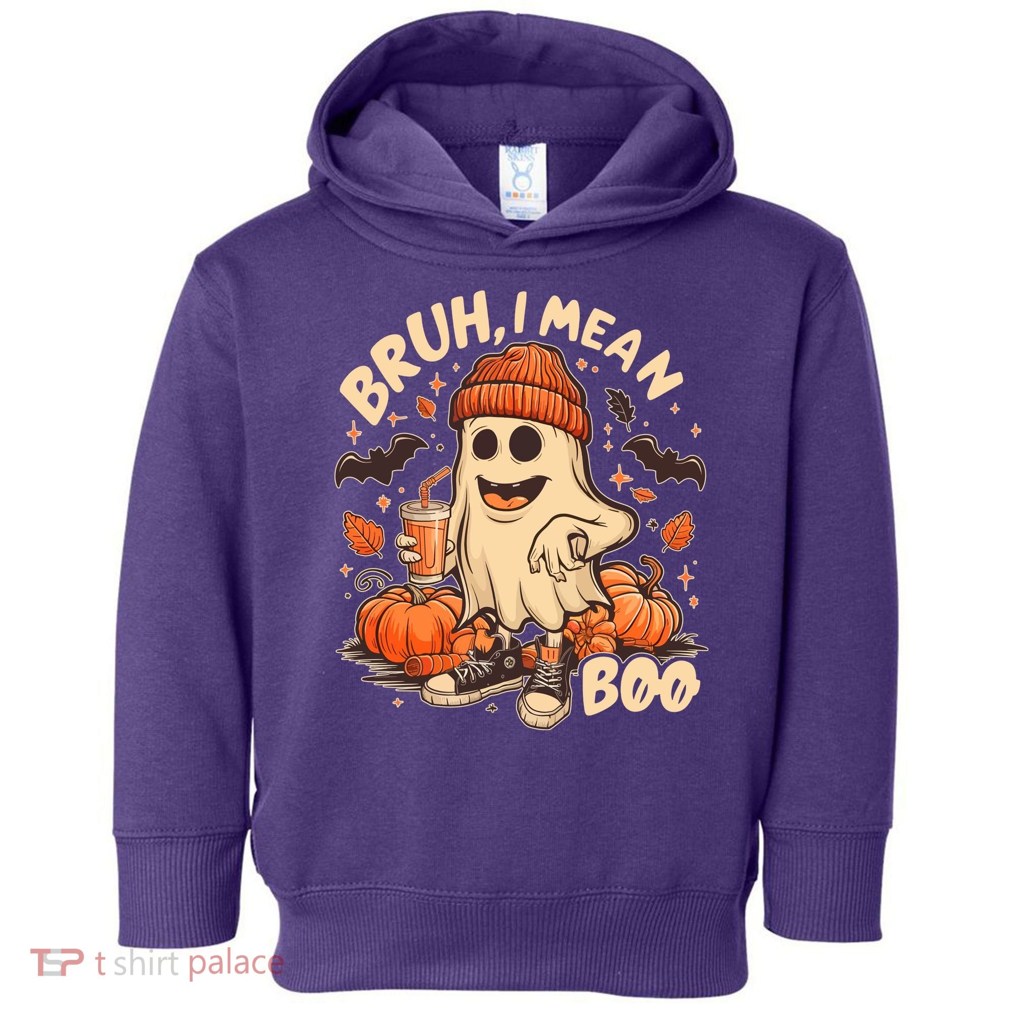 Funny Halloween Bruh I Mean Boo Ghost Toddler Hoodie