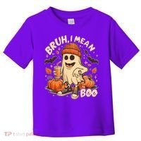 Funny Halloween Bruh I Mean Boo Ghost Toddler T-Shirt thumb 0
