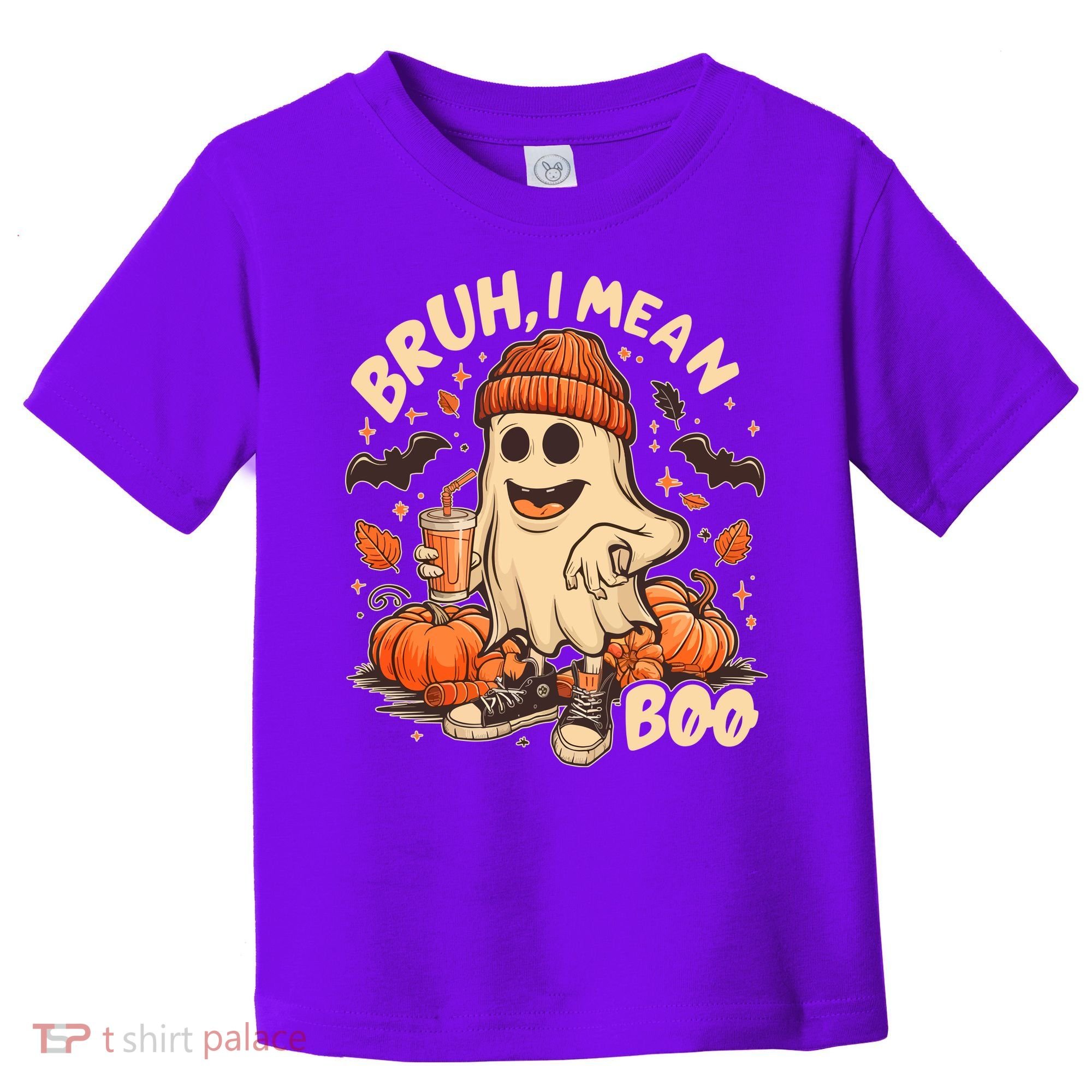 Funny Halloween Bruh I Mean Boo Ghost Toddler T-Shirt