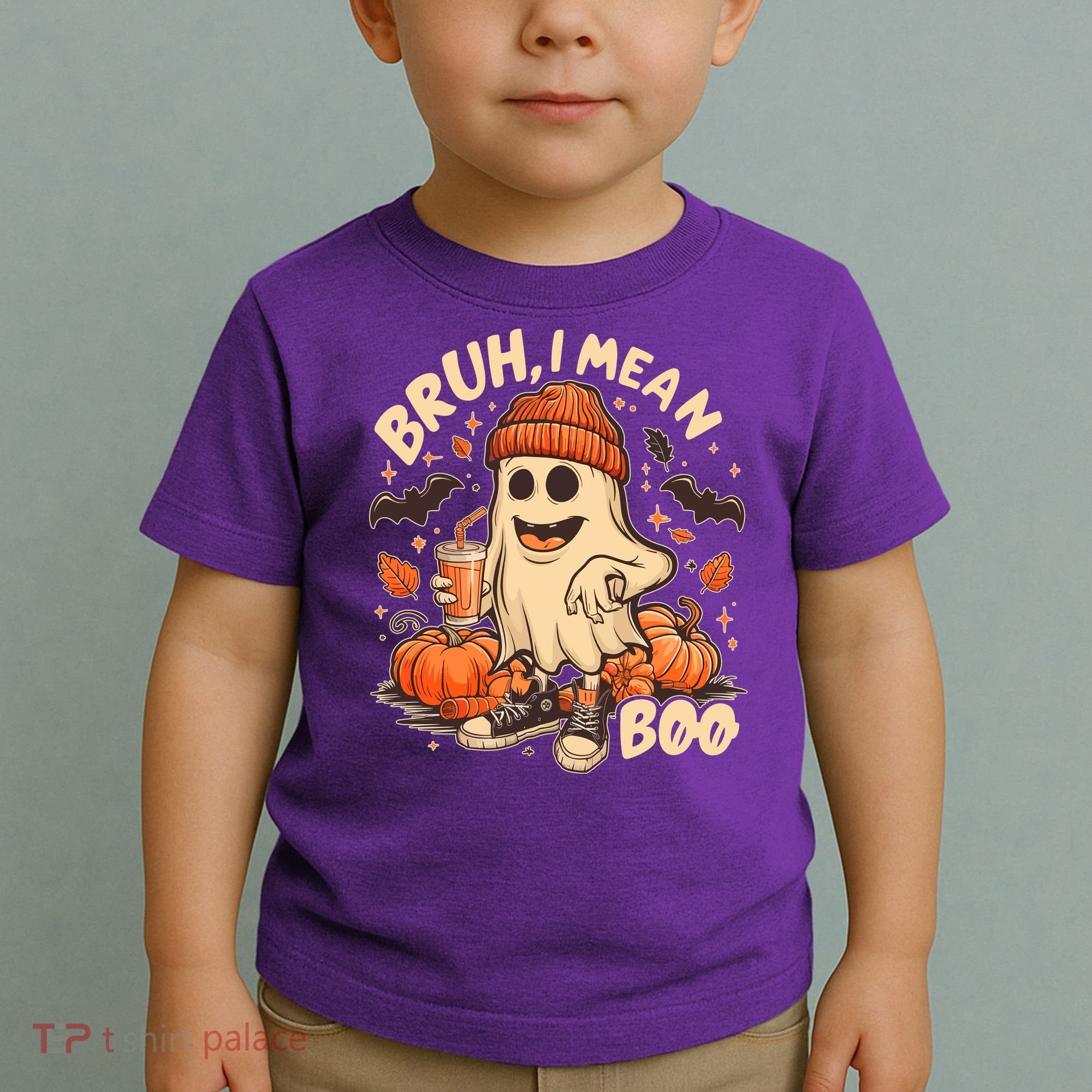 Funny Halloween Bruh I Mean Boo Ghost Toddler T-Shirt