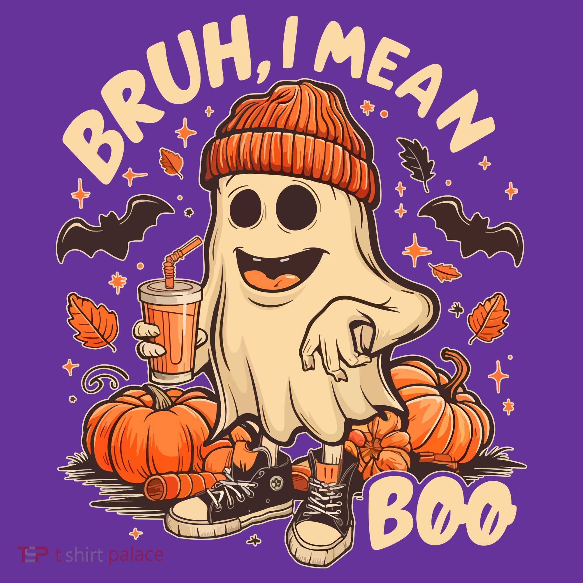 Funny Halloween Bruh I Mean Boo Ghost Toddler T-Shirt