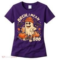 Funny Halloween Bruh I Mean Boo Ghost Women's T-Shirt thumb 0