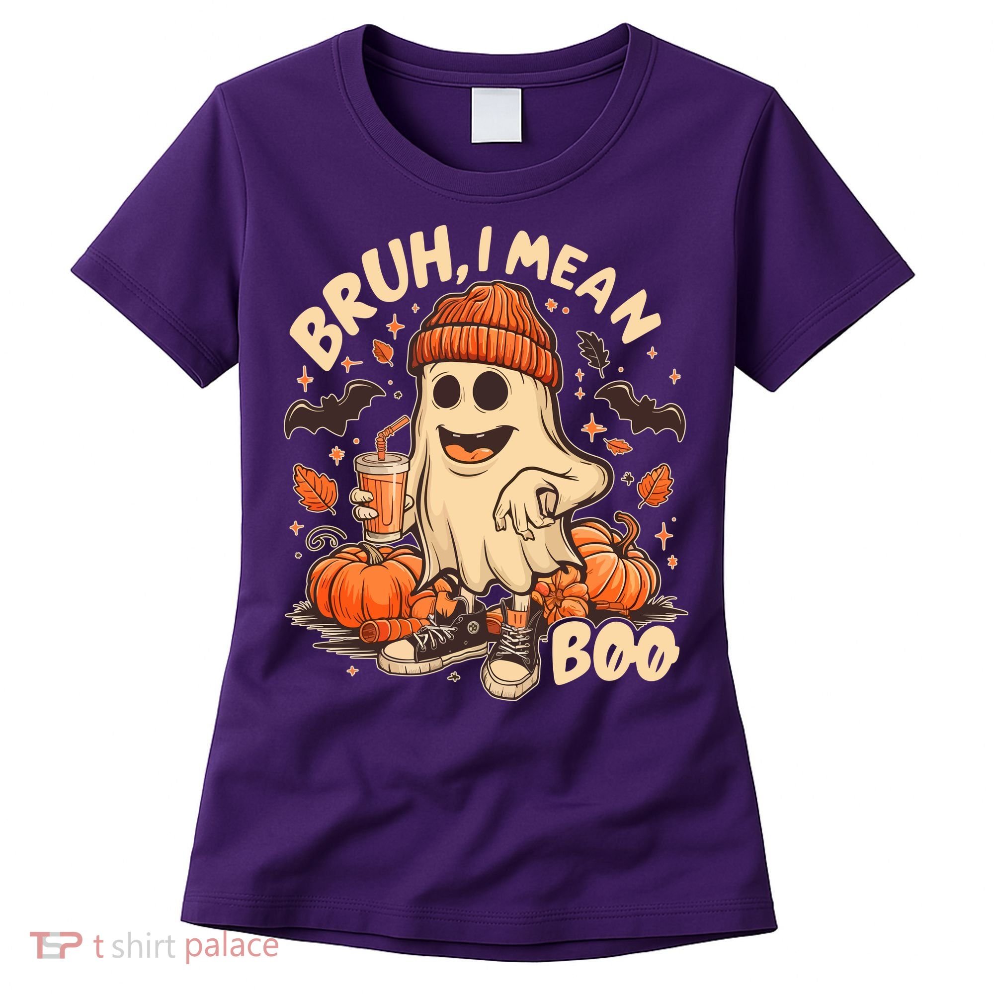 Funny Halloween Bruh I Mean Boo Ghost Women's T-Shirt