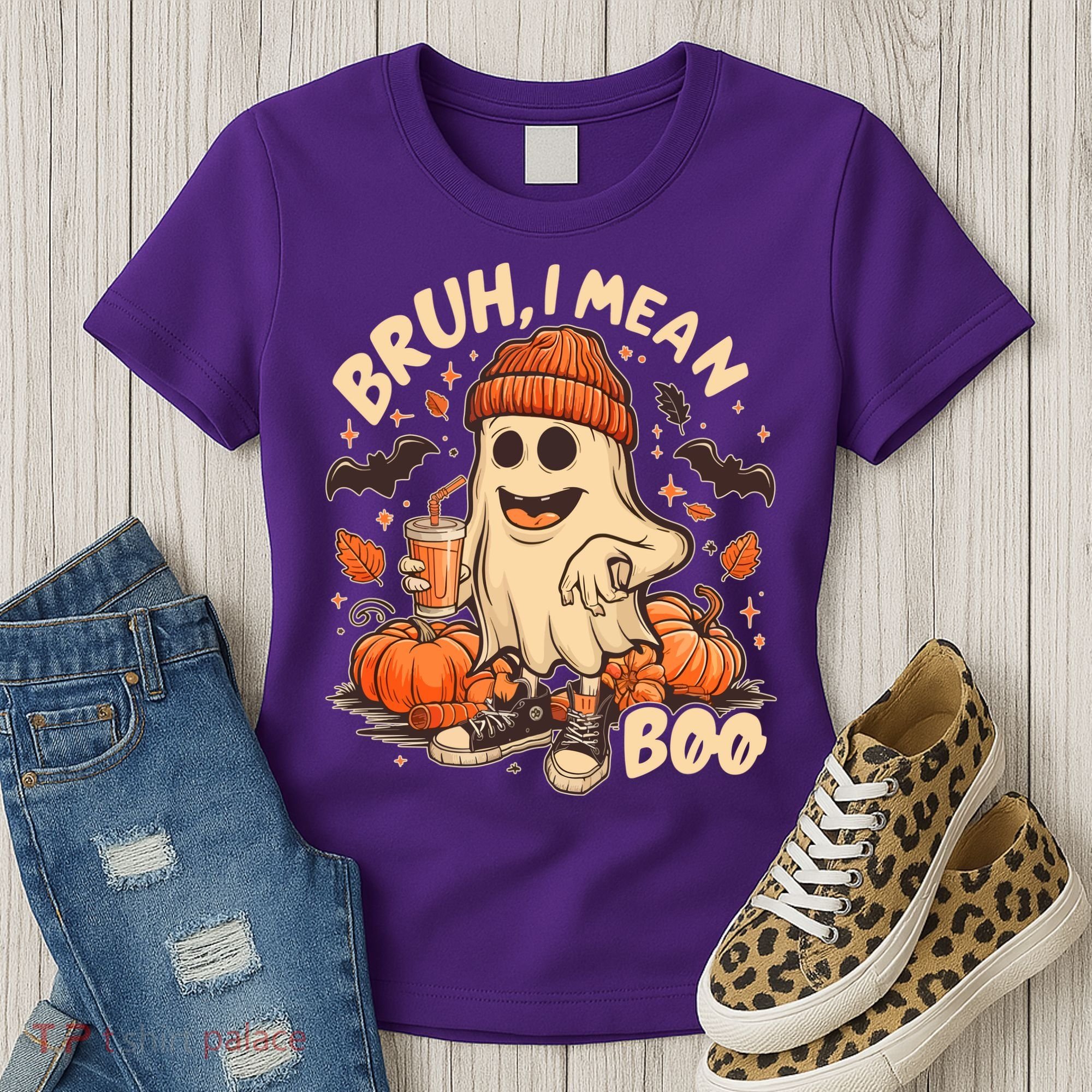Funny Halloween Bruh I Mean Boo Ghost Women's T-Shirt