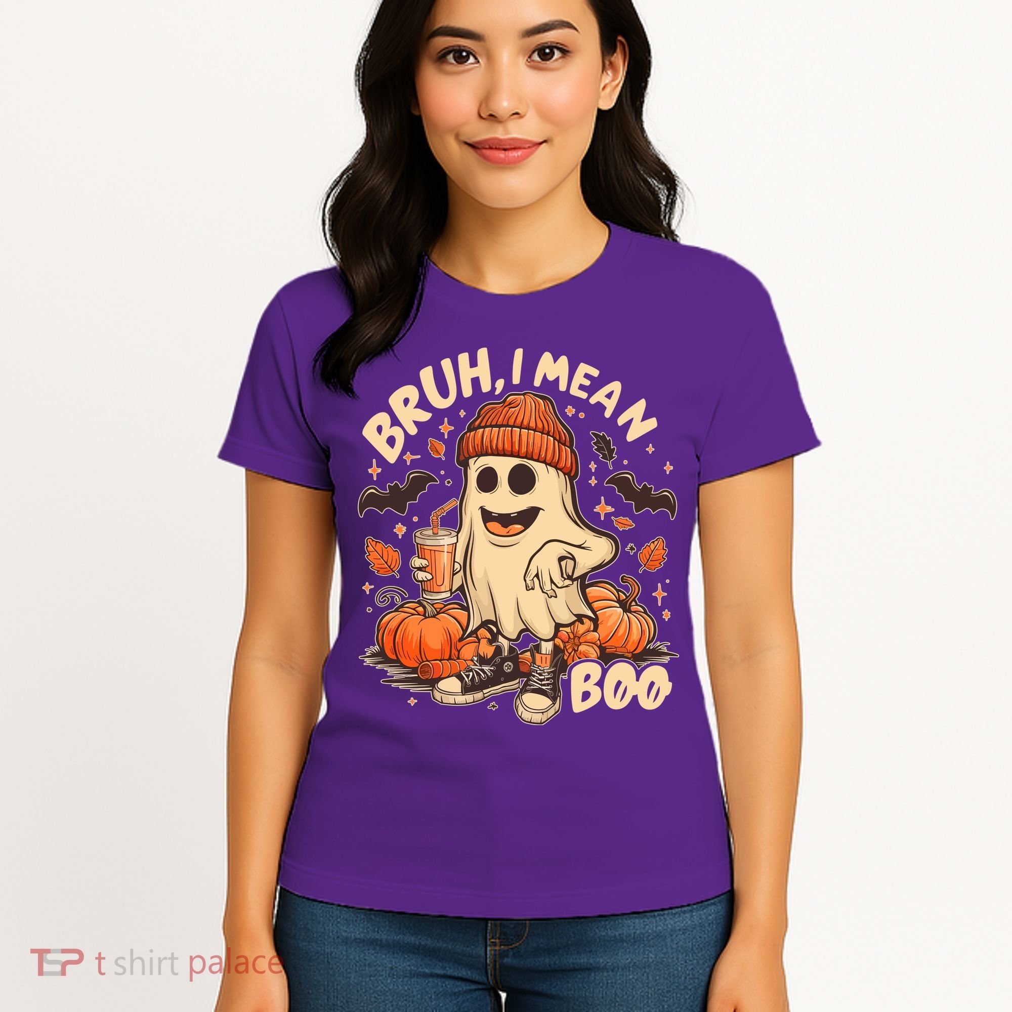 Funny Halloween Bruh I Mean Boo Ghost Women's T-Shirt