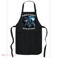Funny Human By Chance Alpha By Choice Wolf Apron thumb 0