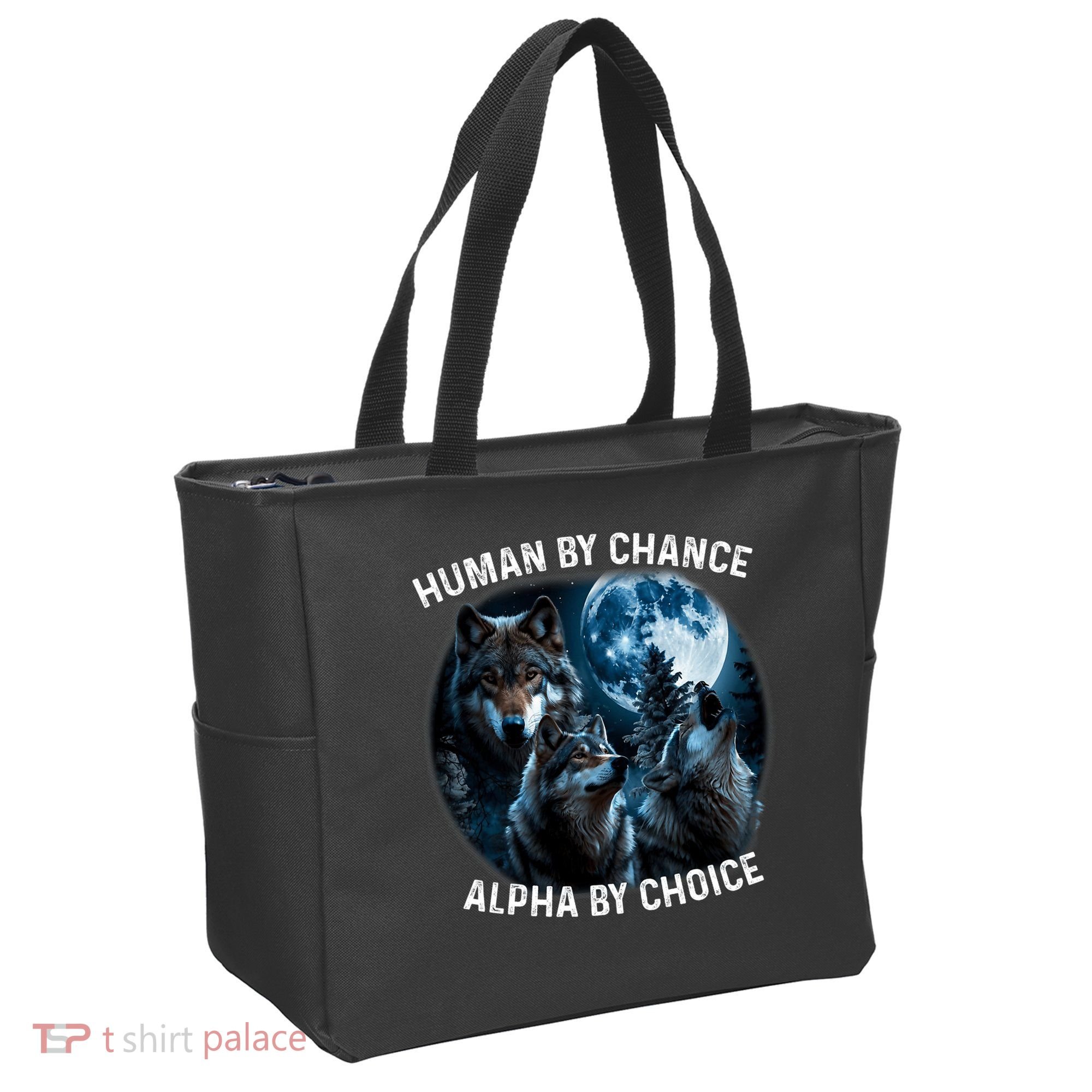 Funny Human By Chance Alpha By Choice Wolf Tote Bag