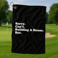 Funny Home Builder Carpenter Contractor Construction Gift Funny Gift Golf Towel thumb 1