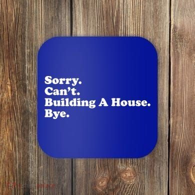 Funny Home Builder Carpenter Contractor Construction Gift Funny Gift Coaster