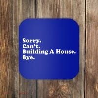 Funny Home Builder Carpenter Contractor Construction Gift Funny Gift Coaster thumb 0