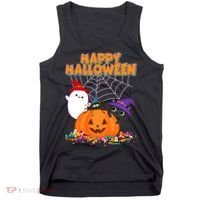 Funny Halloween, Cute Halloween, Cute Happy Halloween Friends Tank Top thumb 0