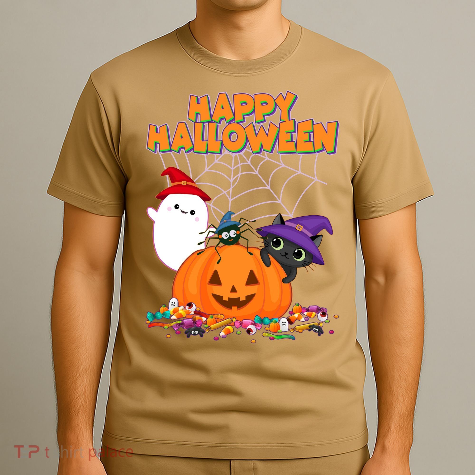 Funny Halloween, Cute Halloween, Cute Happy Halloween Friends T-Shirt