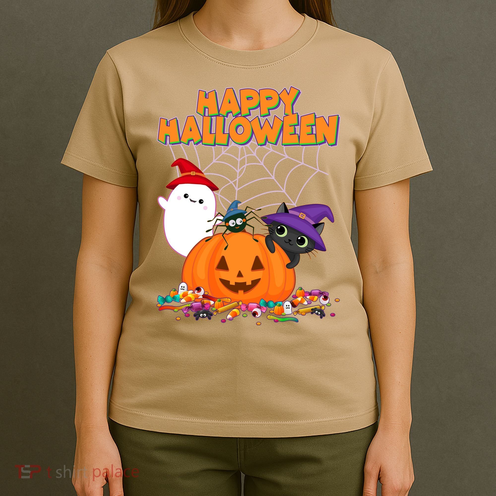 Funny Halloween, Cute Halloween, Cute Happy Halloween Friends T-Shirt