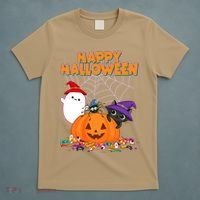 Funny Halloween, Cute Halloween, Cute Happy Halloween Friends T-Shirt thumb 5