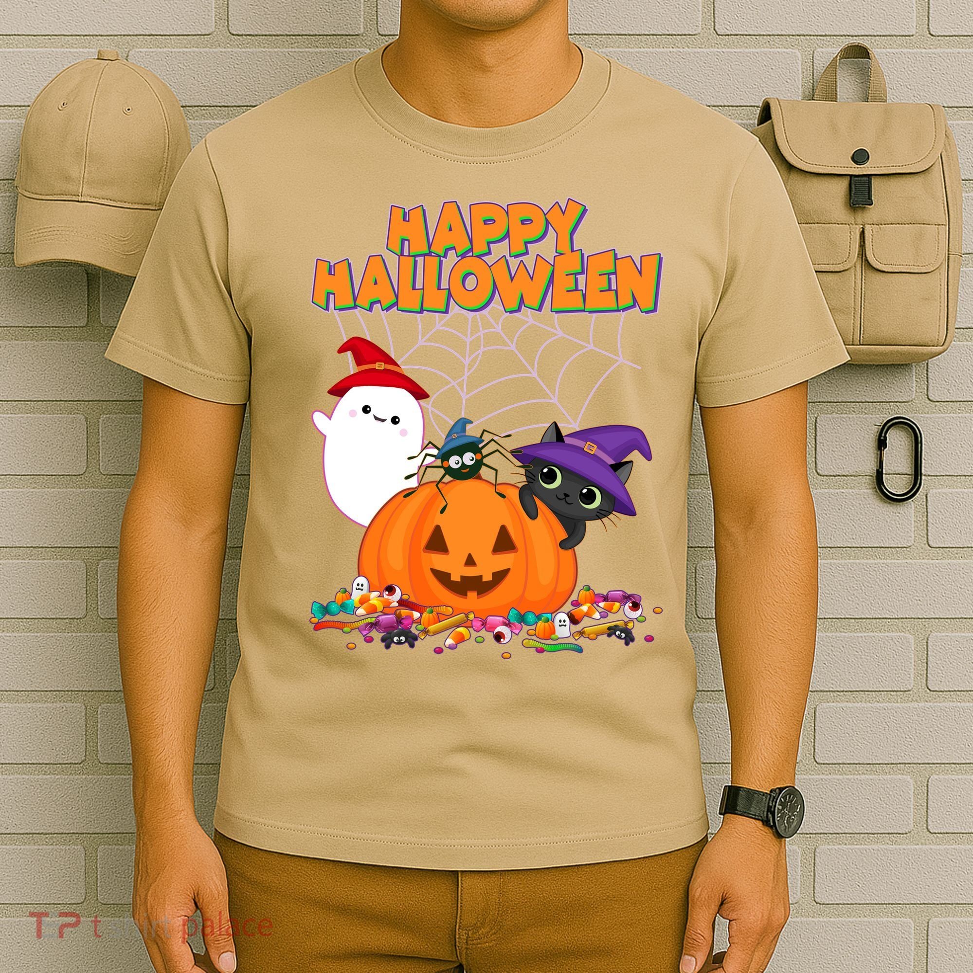 Funny Halloween, Cute Halloween, Cute Happy Halloween Friends T-Shirt