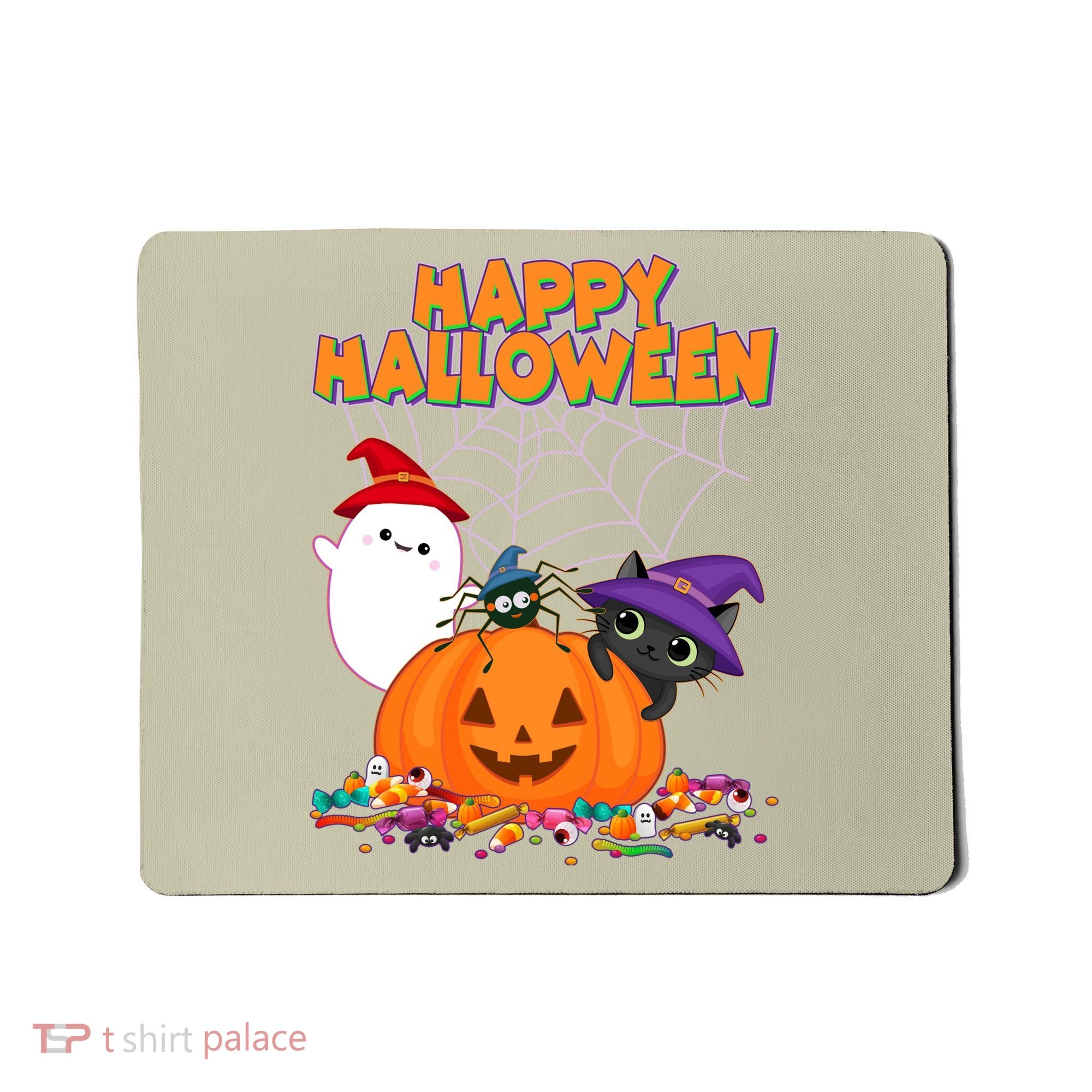 Funny Halloween, Cute Halloween, Cute Happy Halloween Friends Mousepad