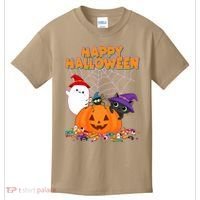 Funny Halloween, Cute Halloween, Cute Happy Halloween Friends Kids T-Shirt thumb 0
