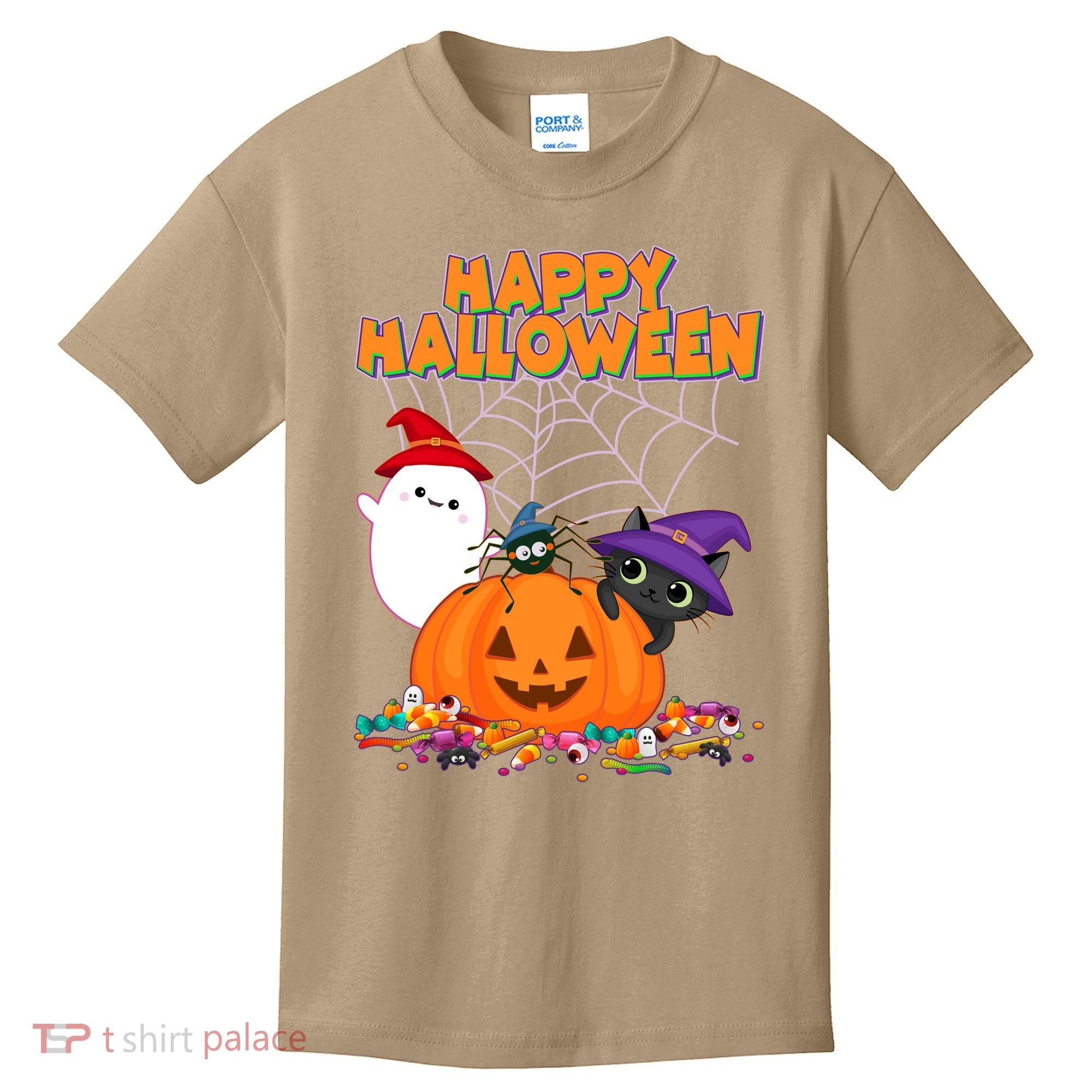 Funny Halloween, Cute Halloween, Cute Happy Halloween Friends Kids T-Shirt