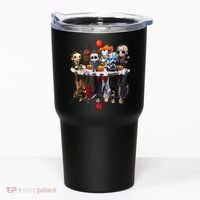 Funny Halloween, Cute Halloween, Cute Horror Movie Chibi Character Water Reflect Tumbler thumb 0
