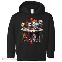 Funny Halloween, Cute Halloween, Cute Horror Movie Chibi Character Water Reflect Toddler Hoodie thumb 0