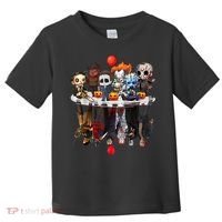 Funny Halloween, Cute Halloween, Cute Horror Movie Chibi Character Water Reflect Toddler T-Shirt thumb 0
