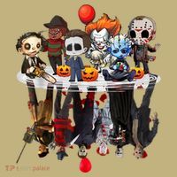 Funny Halloween, Cute Halloween, Cute Horror Movie Chibi Character Water Reflect Mousepad thumb 1