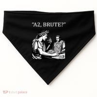 Funny History Caesar And Brutus Board Game Meme USA-Made Doggie Bandana thumb 0