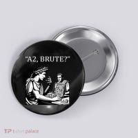 Funny History Caesar And Brutus Board Game Meme Button thumb 0