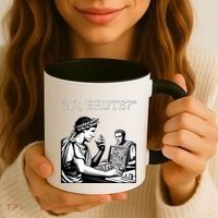 Funny History Caesar And Brutus Board Game Meme Coffee Mug thumb 3