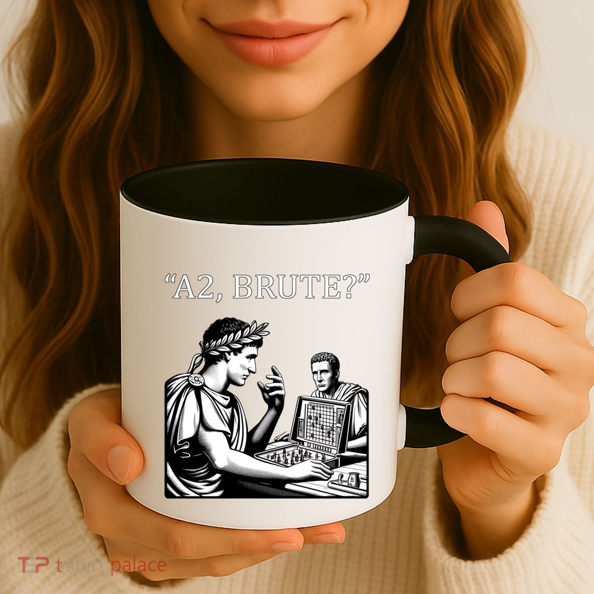 Funny History Caesar And Brutus Board Game Meme Coffee Mug