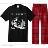 Funny History Caesar And Brutus Board Game Meme Pajama Set thumb 0