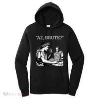 Funny History Caesar And Brutus Board Game Meme Women's Hoodie thumb 0