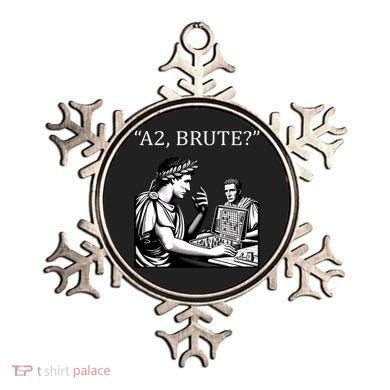 Funny History Caesar And Brutus Board Game Meme Ornament