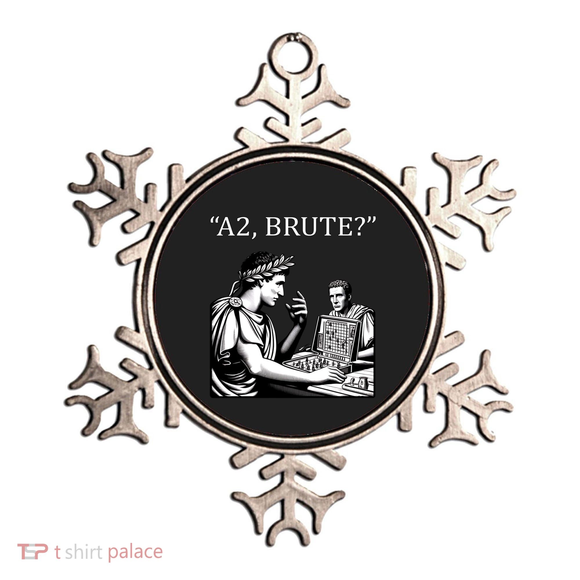 Funny History Caesar And Brutus Board Game Meme Ornament