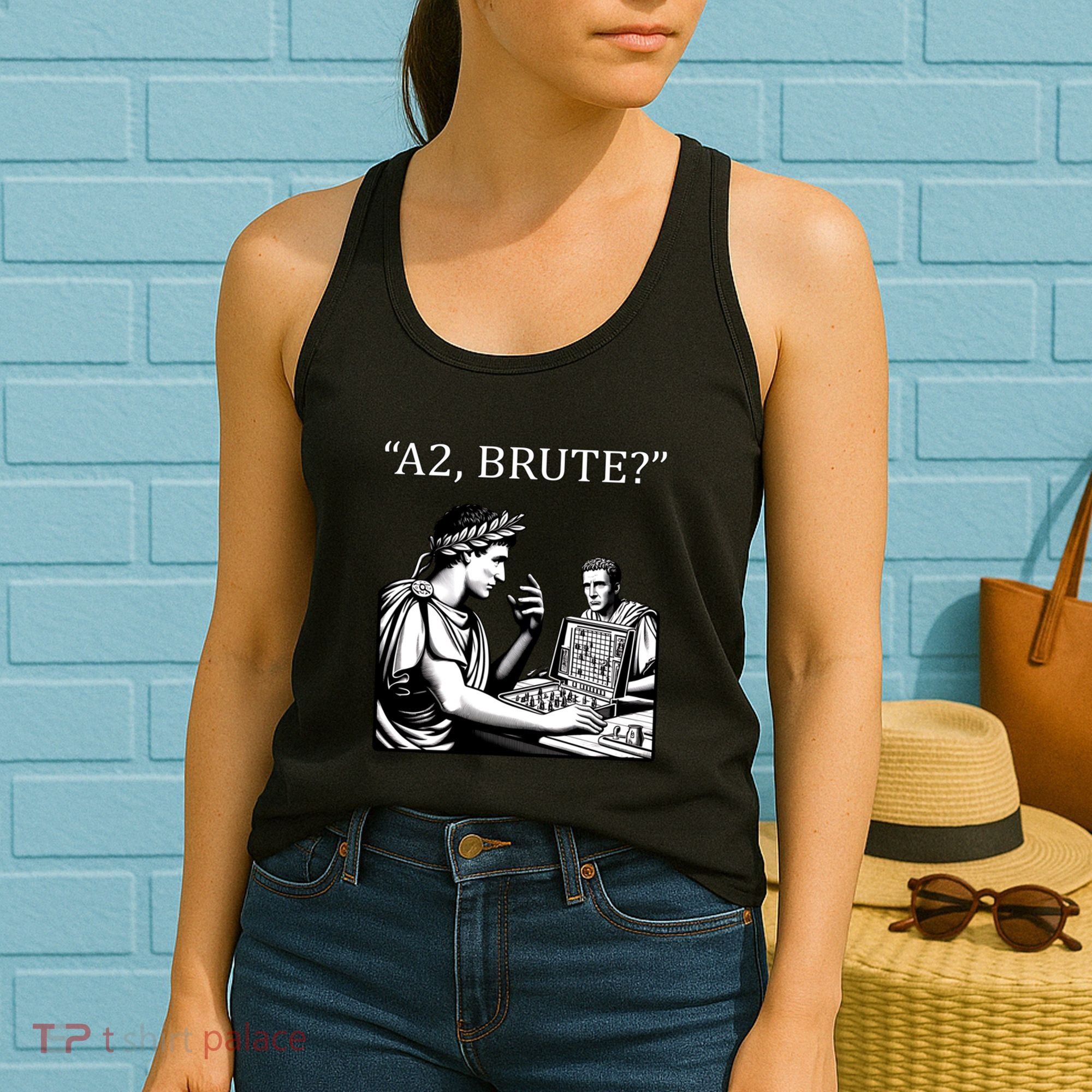 Funny History Caesar And Brutus Board Game Meme Women's Tank Top