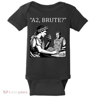 Funny History Caesar And Brutus Board Game Meme Baby Bodysuit