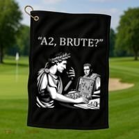Funny History Caesar And Brutus Board Game Meme Golf Towel thumb 1