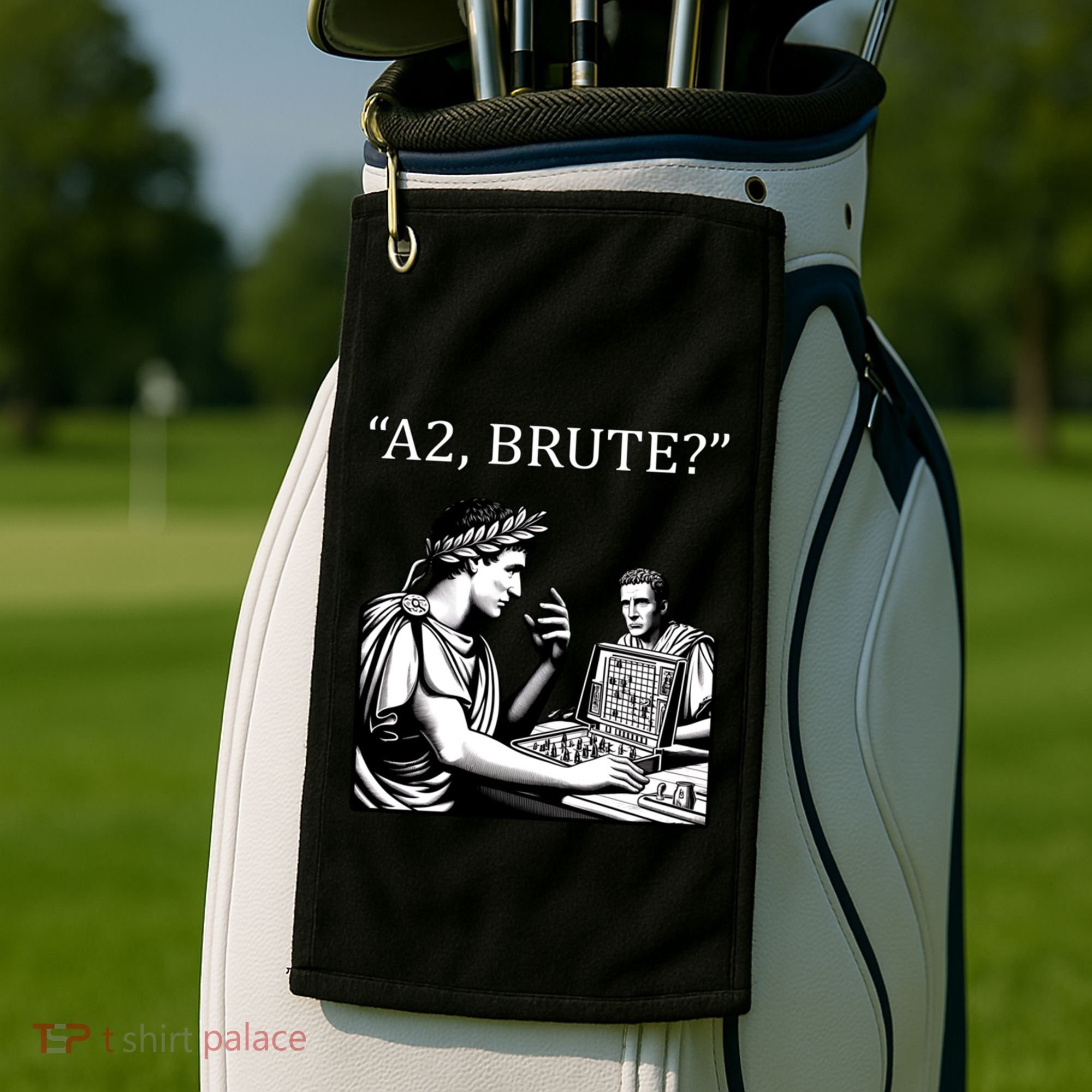 Funny History Caesar And Brutus Board Game Meme Golf Towel