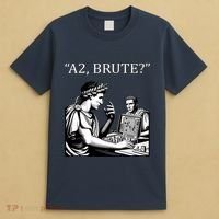 Funny History Caesar And Brutus Board Game Meme T-Shirt thumb 4