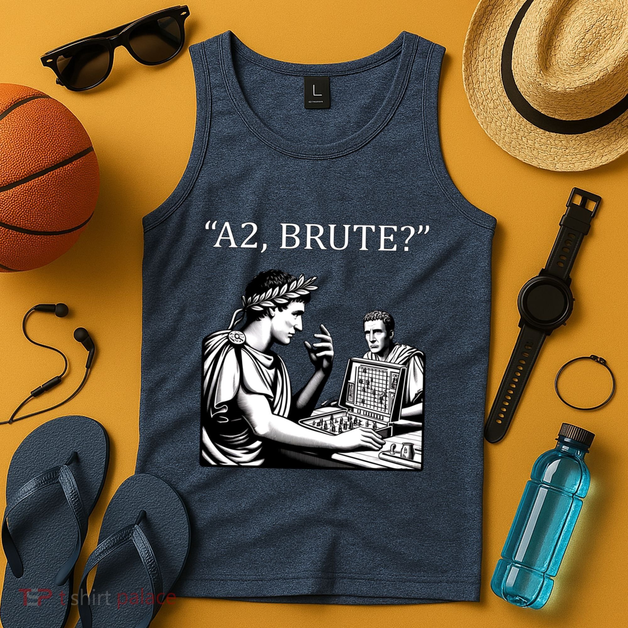 Funny History Caesar And Brutus Board Game Meme Tank Top