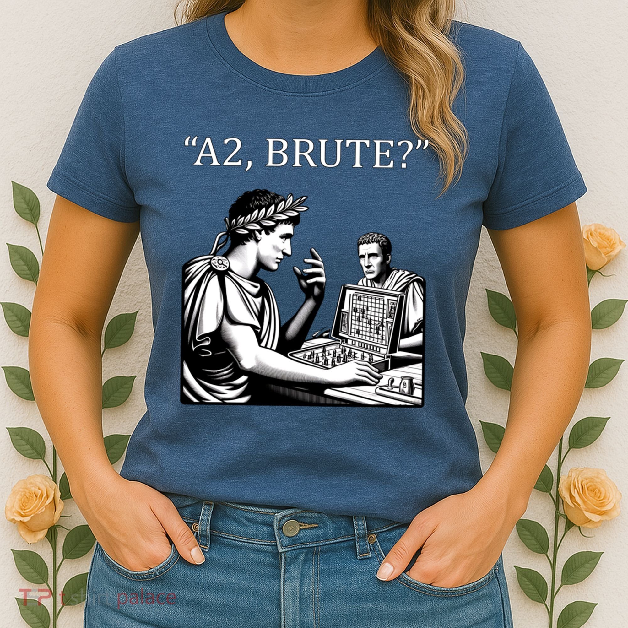 Funny History Caesar And Brutus Board Game Meme Women's T-Shirt