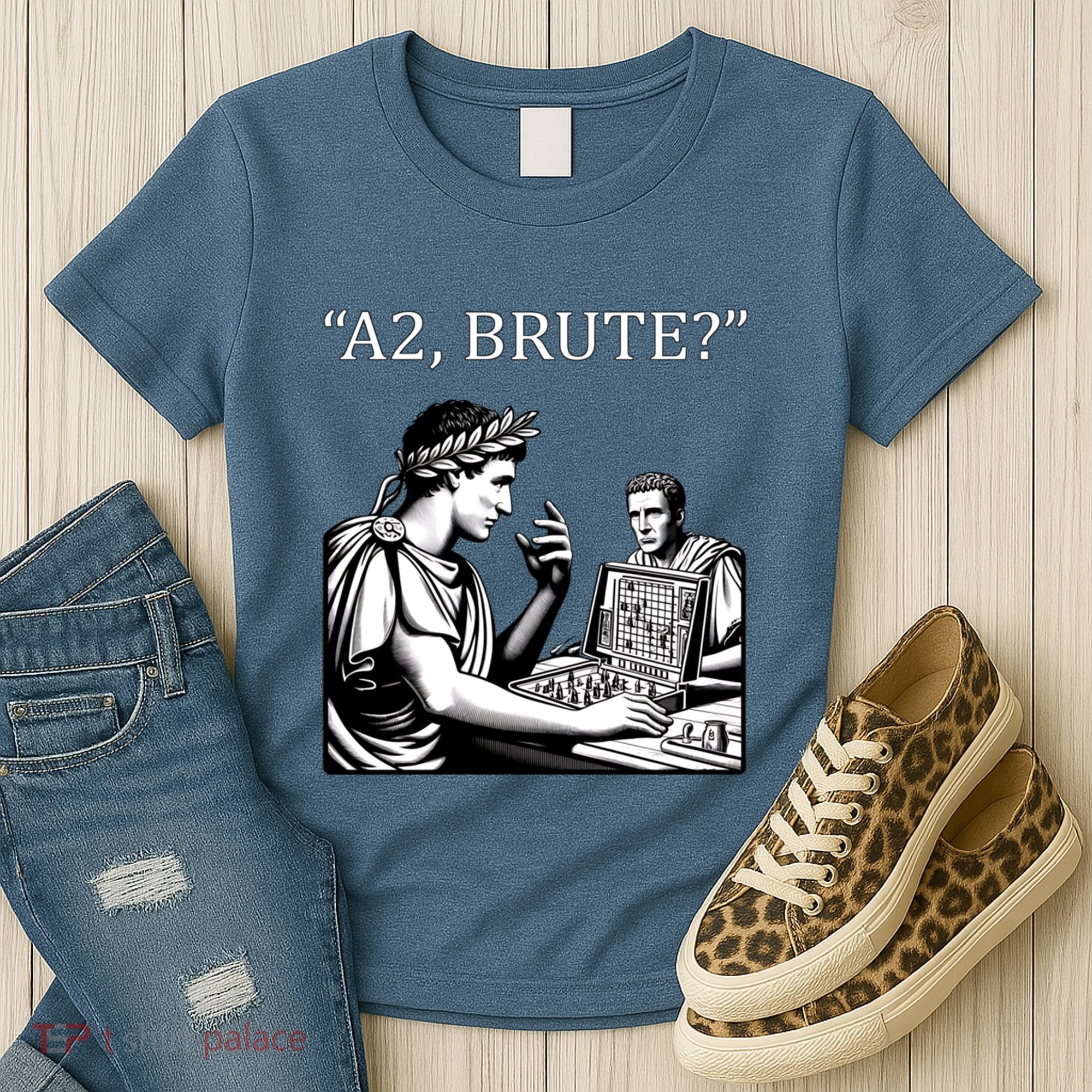 Funny History Caesar And Brutus Board Game Meme Women's T-Shirt