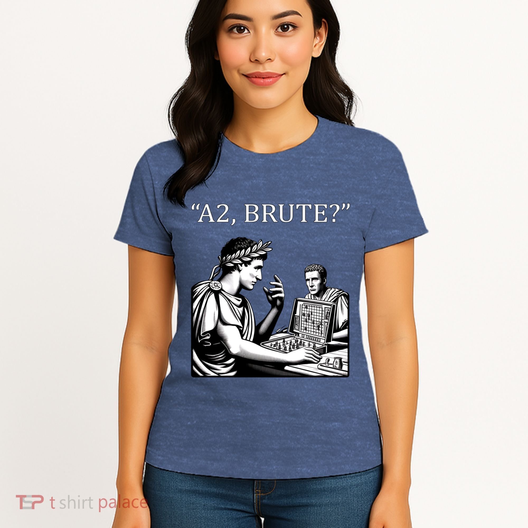 Funny History Caesar And Brutus Board Game Meme Women's T-Shirt