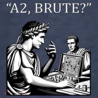 Funny History Caesar And Brutus Board Game Meme Kids T-Shirt thumb 4