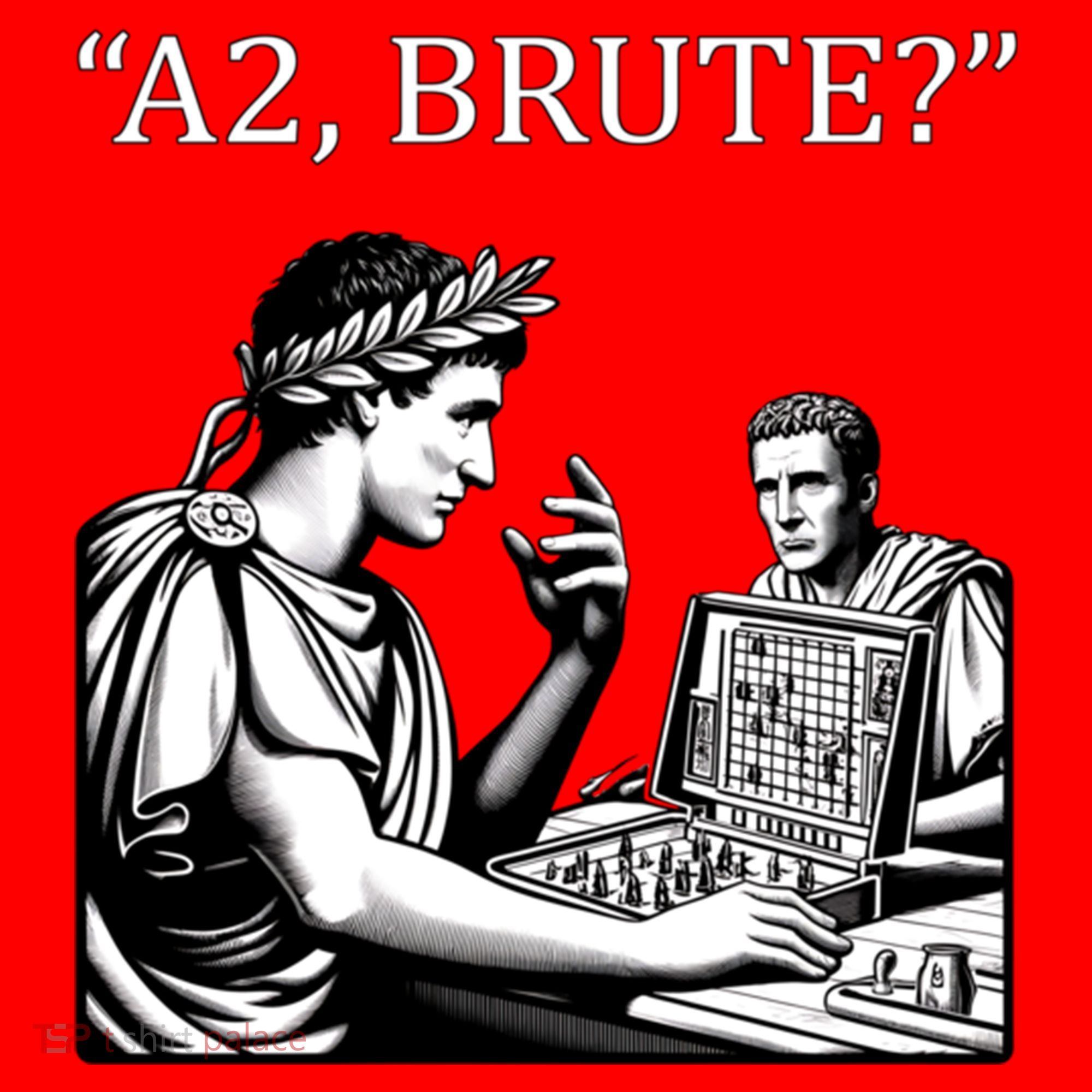 Funny History Caesar And Brutus Board Game Meme Santa Hat