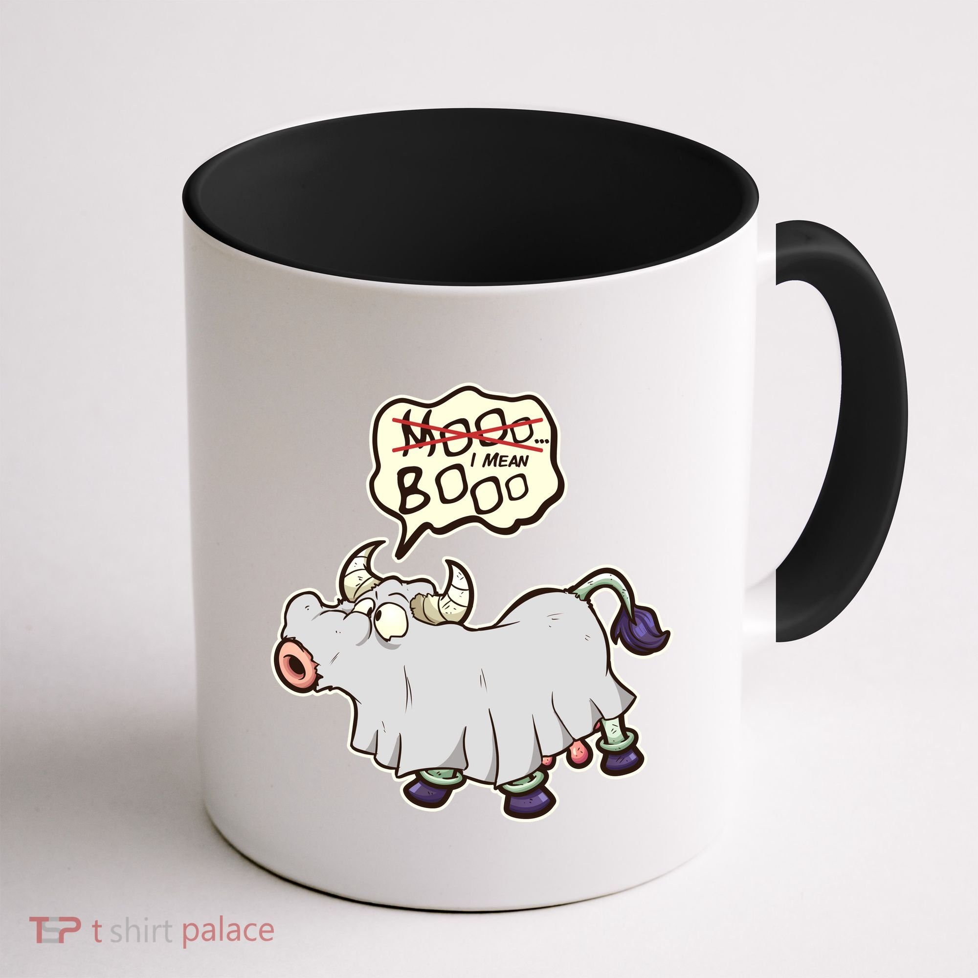 Funny Halloween Cow Moo I Mean Boo Coffee Mug