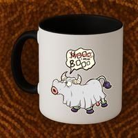 Funny Halloween Cow Moo I Mean Boo Coffee Mug thumb 2