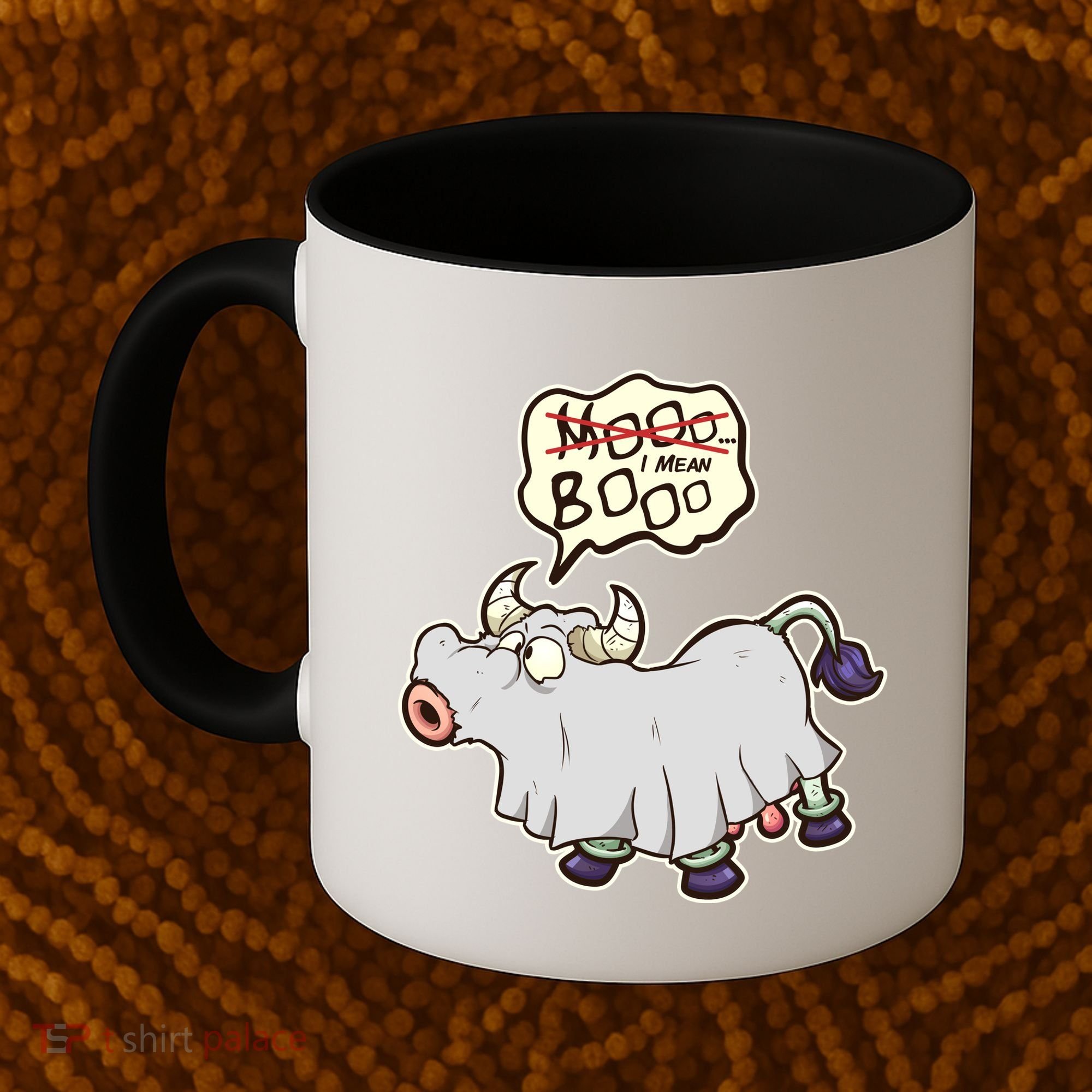 Funny Halloween Cow Moo I Mean Boo Coffee Mug